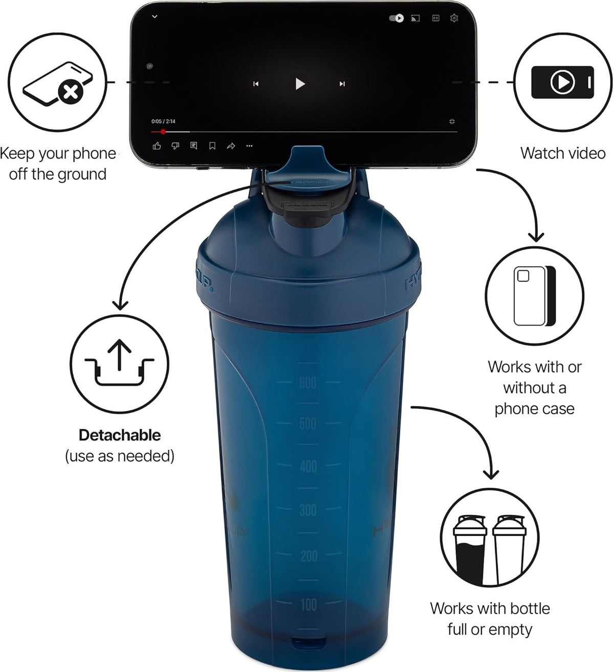 2 Pack 28oz Protein Shaker Bottles, Barbell Blender Wire Mixer