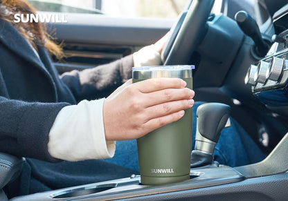 Travel Coffee Tumbler 20 oz, Insulated Mug with Lid, Stainless Steel Cup for Outdoor, Powder Coated Navy