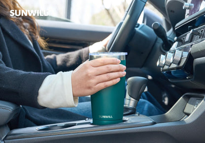 Travel Coffee Tumbler 20 oz, Insulated Mug with Lid, Stainless Steel Cup for Outdoor, Powder Coated Navy