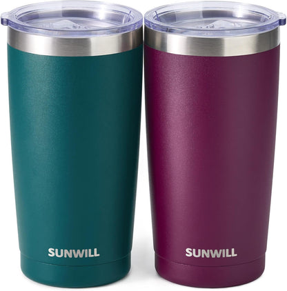 Travel Coffee Tumbler 20 oz, Insulated Mug with Lid, Stainless Steel Cup for Outdoor, Powder Coated Navy