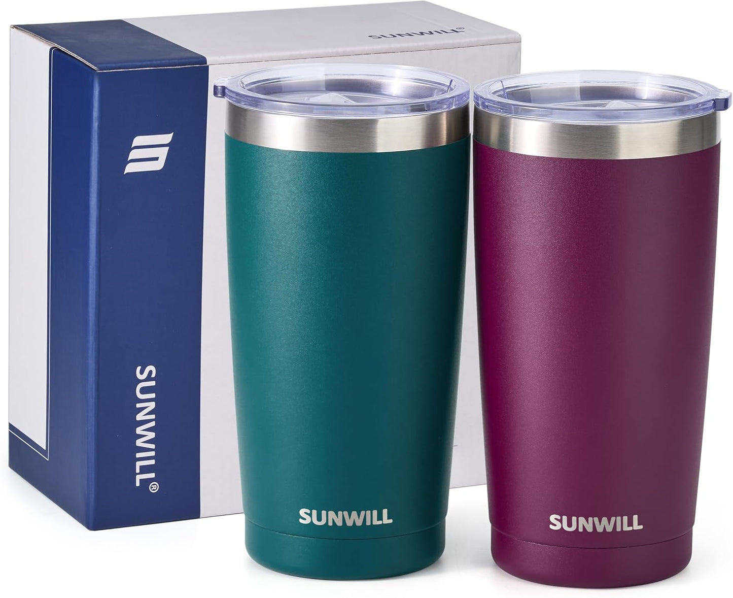 Travel Coffee Tumbler 20 oz, Insulated Mug with Lid, Stainless Steel Cup for Outdoor, Powder Coated Navy