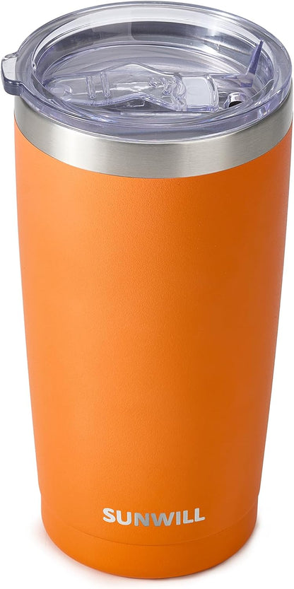 Travel Coffee Tumbler 20 oz, Insulated Mug with Lid, Stainless Steel Cup for Outdoor, Powder Coated Navy