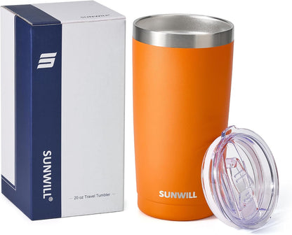 Travel Coffee Tumbler 20 oz, Insulated Mug with Lid, Stainless Steel Cup for Outdoor, Powder Coated Navy