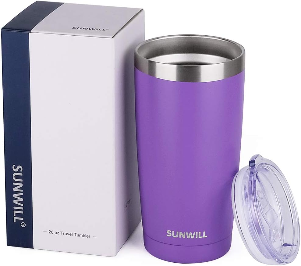 Travel Coffee Tumbler 20 oz, Insulated Mug with Lid, Stainless Steel Cup for Outdoor, Powder Coated Navy