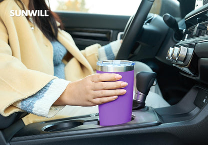 Travel Coffee Tumbler 20 oz, Insulated Mug with Lid, Stainless Steel Cup for Outdoor, Powder Coated Navy