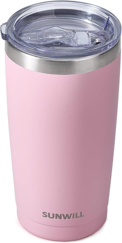 Travel Coffee Tumbler 20 oz, Insulated Mug with Lid, Stainless Steel Cup for Outdoor, Powder Coated Navy