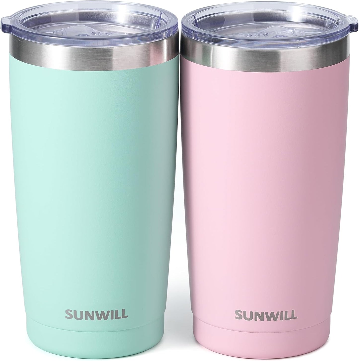 Travel Coffee Tumbler 20 oz, Insulated Mug with Lid, Stainless Steel Cup for Outdoor, Powder Coated Navy