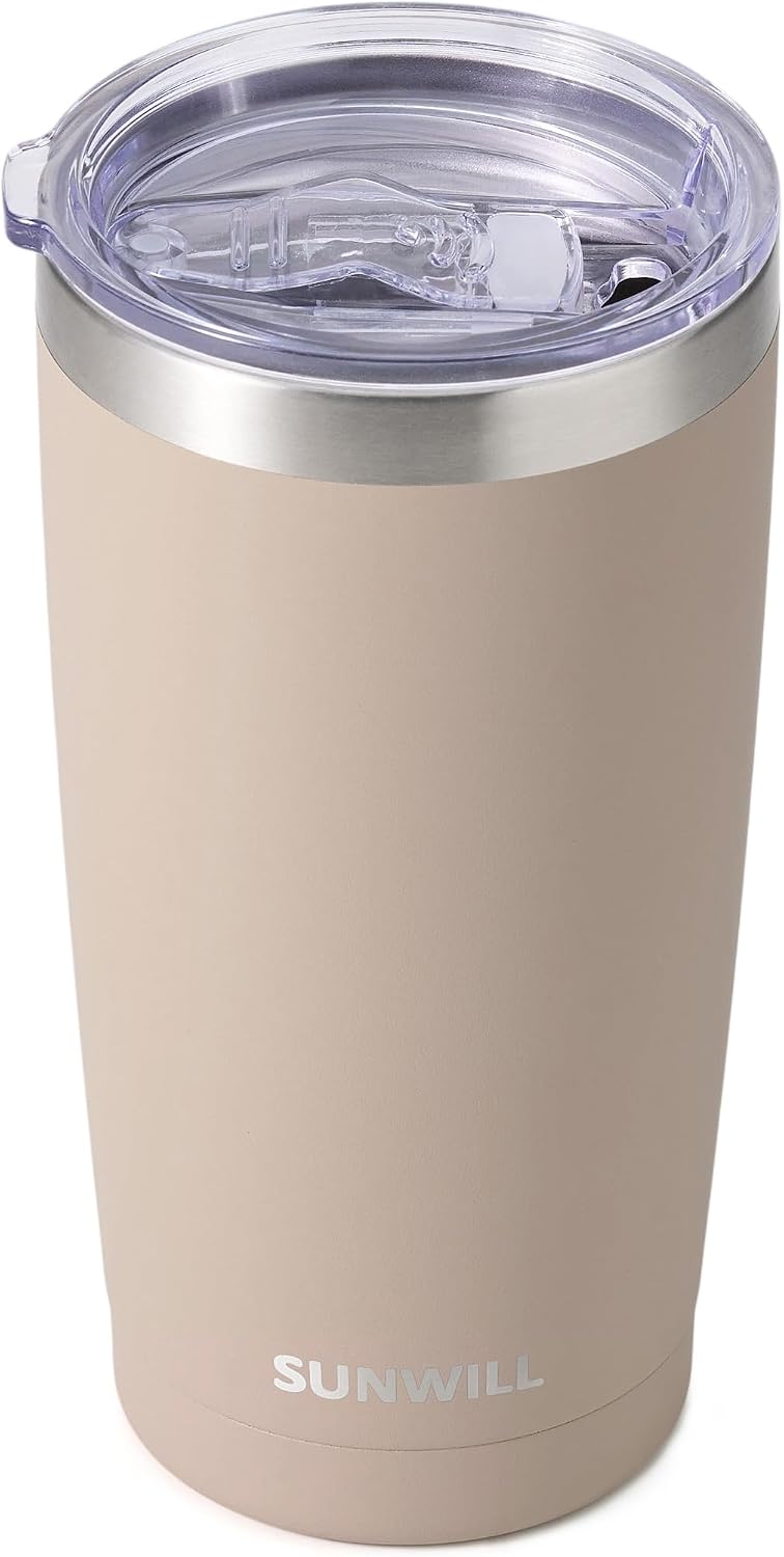 Travel Coffee Tumbler 20 oz, Insulated Mug with Lid, Stainless Steel Cup for Outdoor, Powder Coated Navy