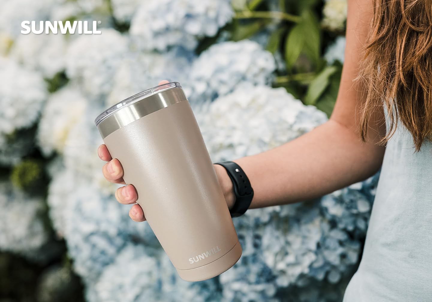 Travel Coffee Tumbler 20 oz, Insulated Mug with Lid, Stainless Steel Cup for Outdoor, Powder Coated Navy