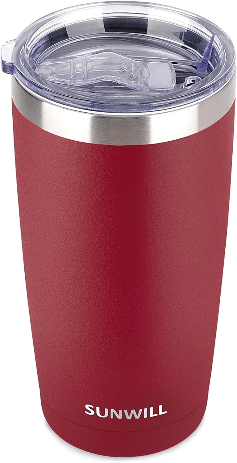 Travel Coffee Tumbler 20 oz, Insulated Mug with Lid, Stainless Steel Cup for Outdoor, Powder Coated Navy
