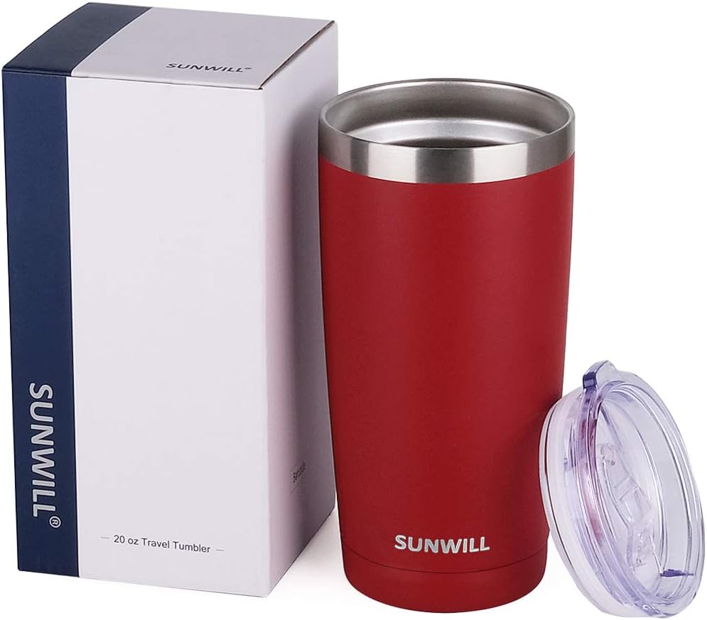 Travel Coffee Tumbler 20 oz, Insulated Mug with Lid, Stainless Steel Cup for Outdoor, Powder Coated Navy