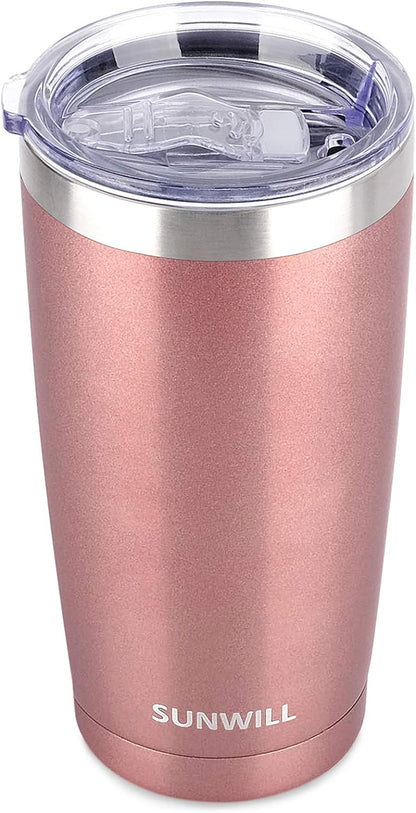 Travel Coffee Tumbler 20 oz, Insulated Mug with Lid, Stainless Steel Cup for Outdoor, Powder Coated Navy
