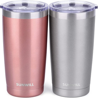 Travel Coffee Tumbler 20 oz, Insulated Mug with Lid, Stainless Steel Cup for Outdoor, Powder Coated Navy