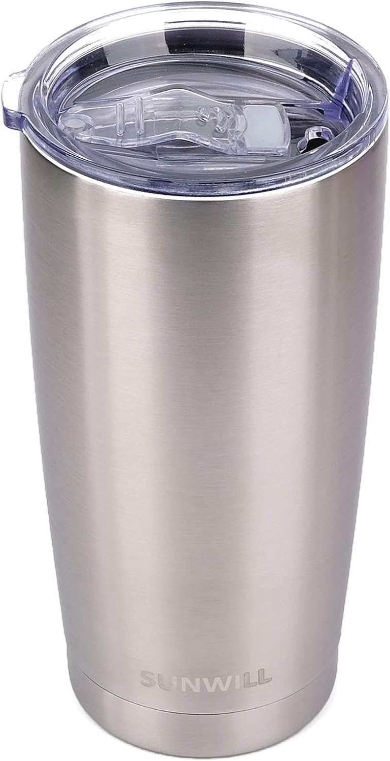 Travel Coffee Tumbler 20 oz, Insulated Mug with Lid, Stainless Steel Cup for Outdoor, Powder Coated Navy