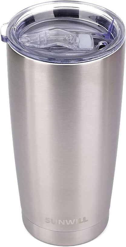 Travel Coffee Tumbler 20 oz, Insulated Mug with Lid, Stainless Steel Cup for Outdoor, Powder Coated Navy