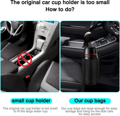 Cup Holder Large Cup Holder. Auto Water Bottle Holder Bag .Car Water Cup Storage Bag Large 30/50 oz. Bottles & Big Drinks. Hanging Multi-Function mini Storage Bag for Cars