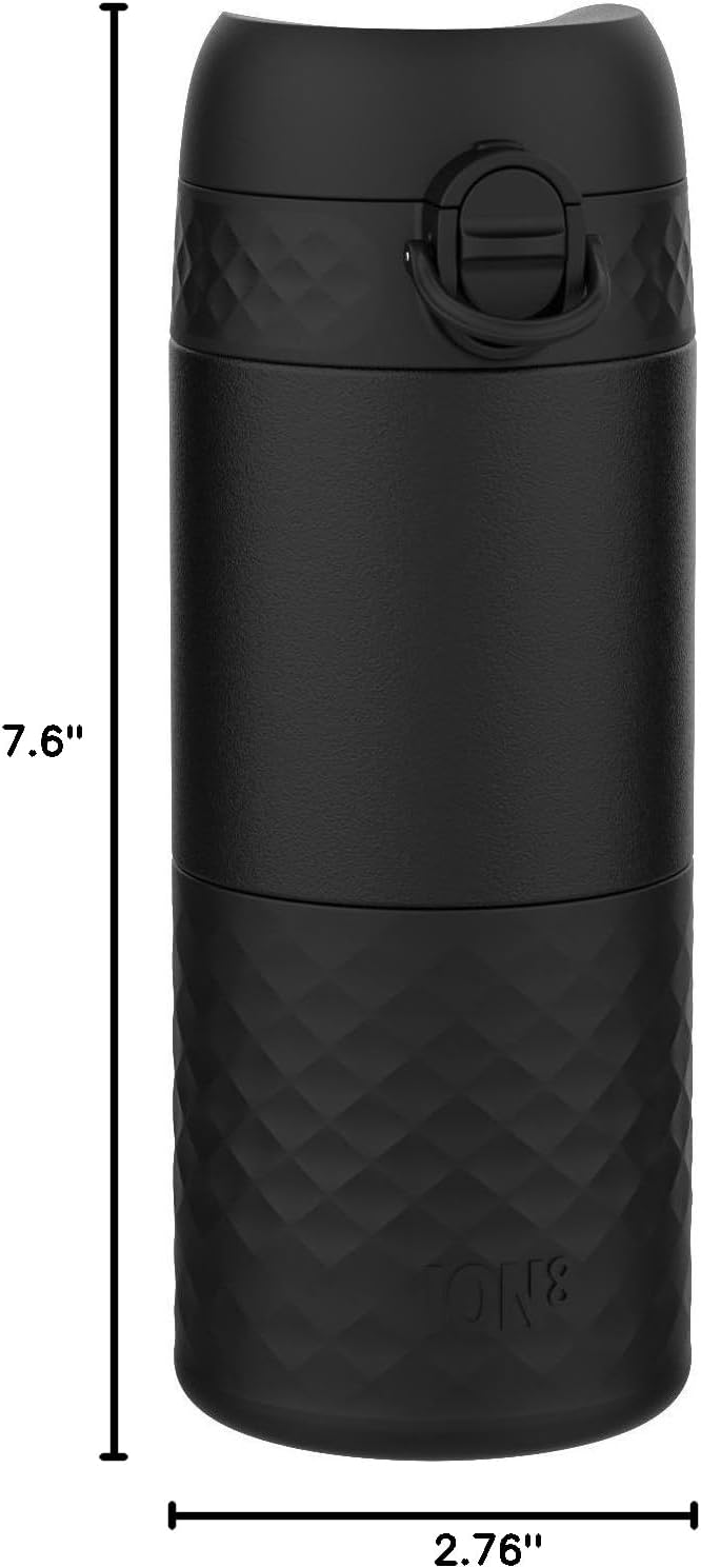 Insulated Travel Mug, 360 ml/12 oz, Leak Proof, Triple Lock Secure, Spill-Free in Transit, Hygienic Cover, Easy-to-Clean, Perfect On-The-Go, Cream, Stainless Steel