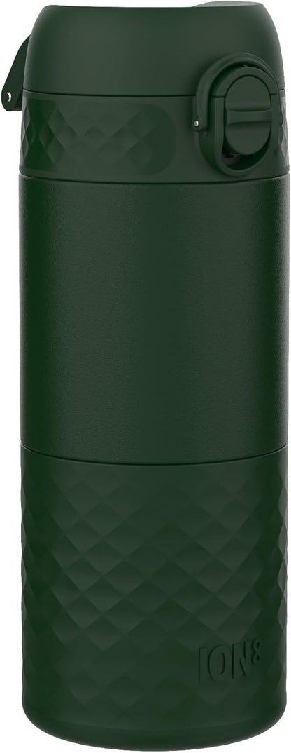 Insulated Travel Mug, 360 ml/12 oz, Leak Proof, Triple Lock Secure, Spill-Free in Transit, Hygienic Cover, Easy-to-Clean, Perfect On-The-Go, Cream, Stainless Steel