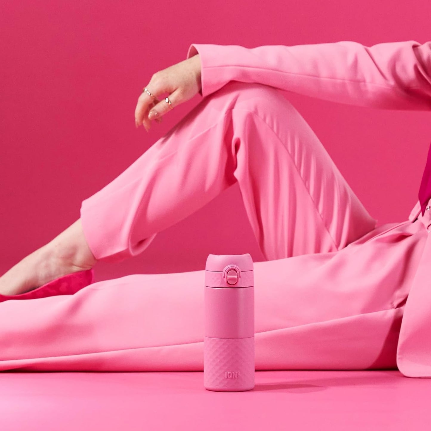 Insulated Travel Mug, 360 ml/12 oz, Leak Proof, Triple Lock Secure, Spill-Free in Transit, Hygienic Cover, Easy-to-Clean, Perfect On-The-Go, Cream, Stainless Steel
