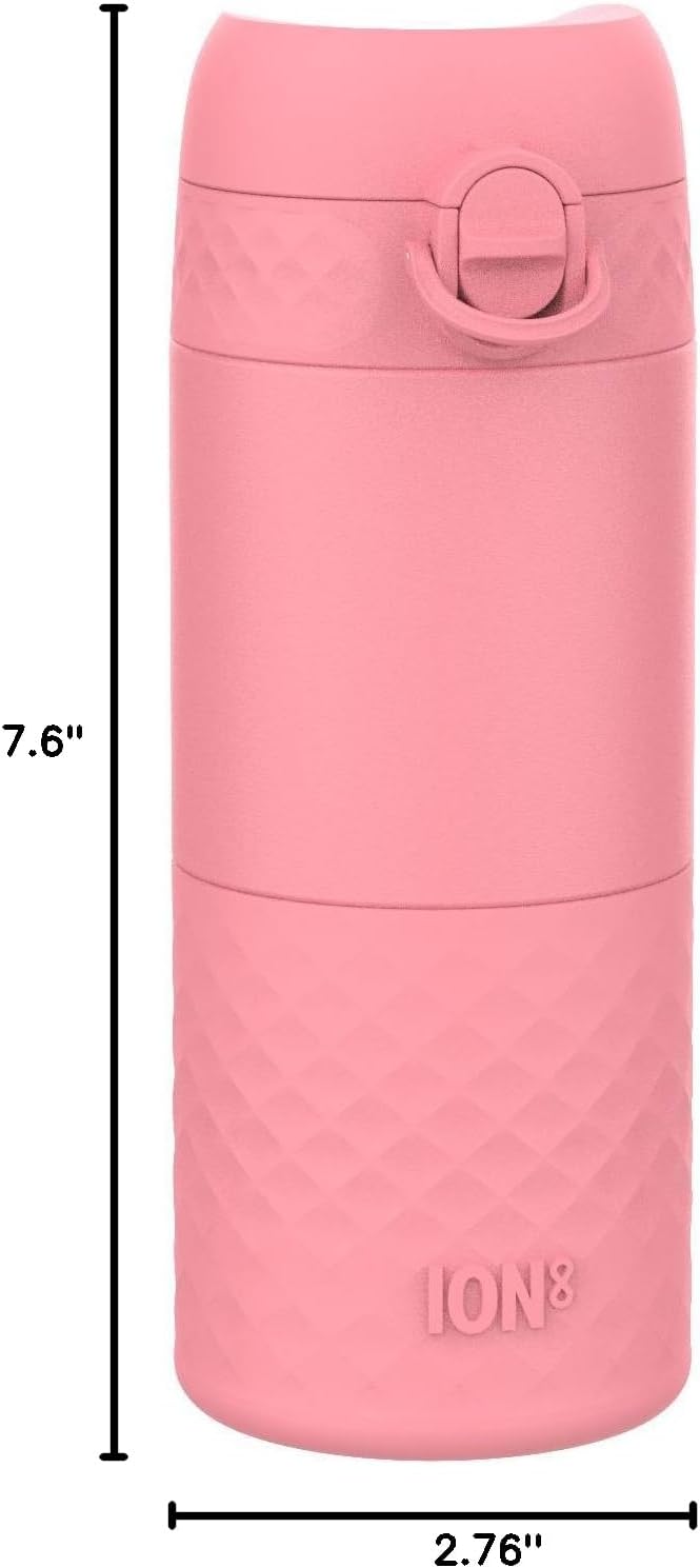 Insulated Travel Mug, 360 ml/12 oz, Leak Proof, Triple Lock Secure, Spill-Free in Transit, Hygienic Cover, Easy-to-Clean, Perfect On-The-Go, Cream, Stainless Steel