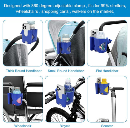 Stroller Cup Holder, Cup Holder for Walker Bike Wheelchair