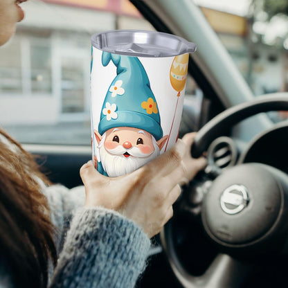 small person for 20oz Car Cup Holder, Insulated Coffee Mug with Lid and Handle, Leak-Proof Spill Proof Travel Tumbler for Vehicle, Fits Most Auto Cup Holders