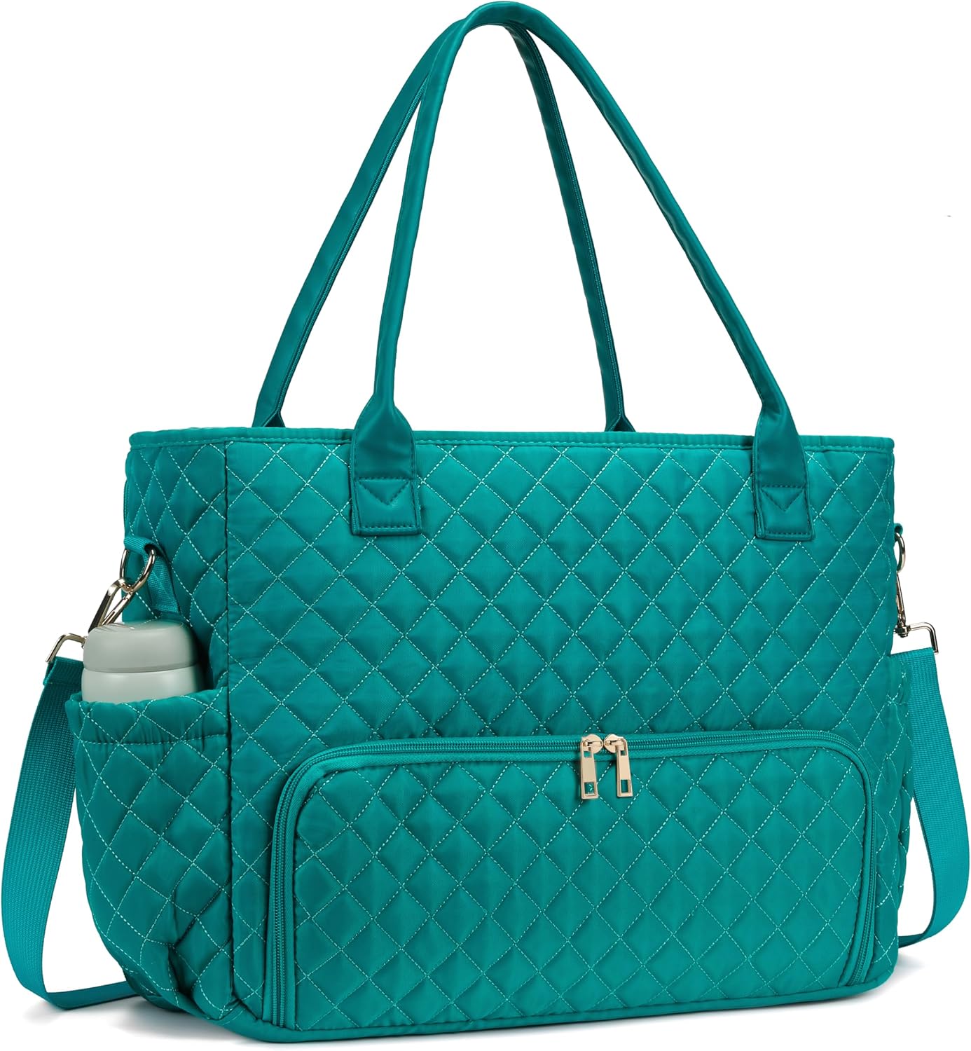 3-in-1 Insulated Lunch & Laptop Work Tote for Women, 15.6-Inch | Durable Lightweight Water-Resistant Quilted Polyester for Office, Teachers, Nurses & Daily Commutes, with 7 Organized Pockets