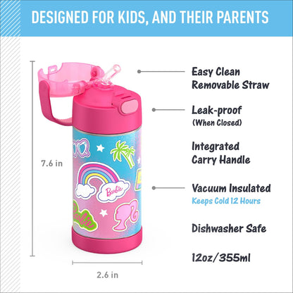 FUNTAINER Water Bottle with Straw, 12oz, Bluey - Colors B