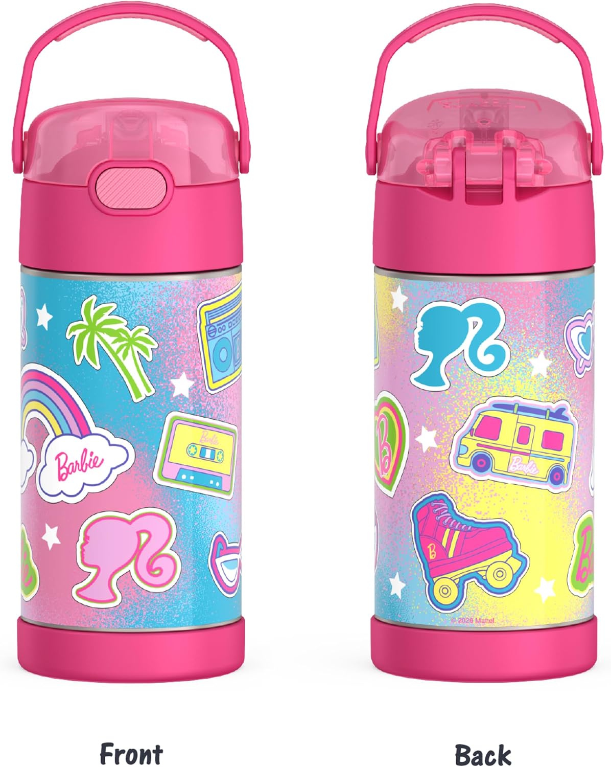 FUNTAINER Water Bottle with Straw, 12oz, Bluey - Colors B