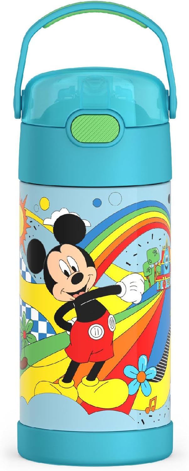 FUNTAINER Water Bottle with Straw, 12oz, Bluey - Colors B