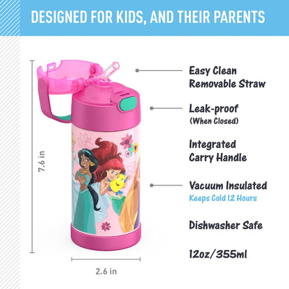 FUNTAINER Water Bottle with Straw, 12oz, Bluey - Colors B