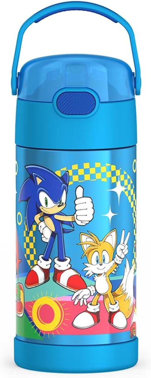 FUNTAINER Water Bottle with Straw, 12oz, Bluey - Colors B