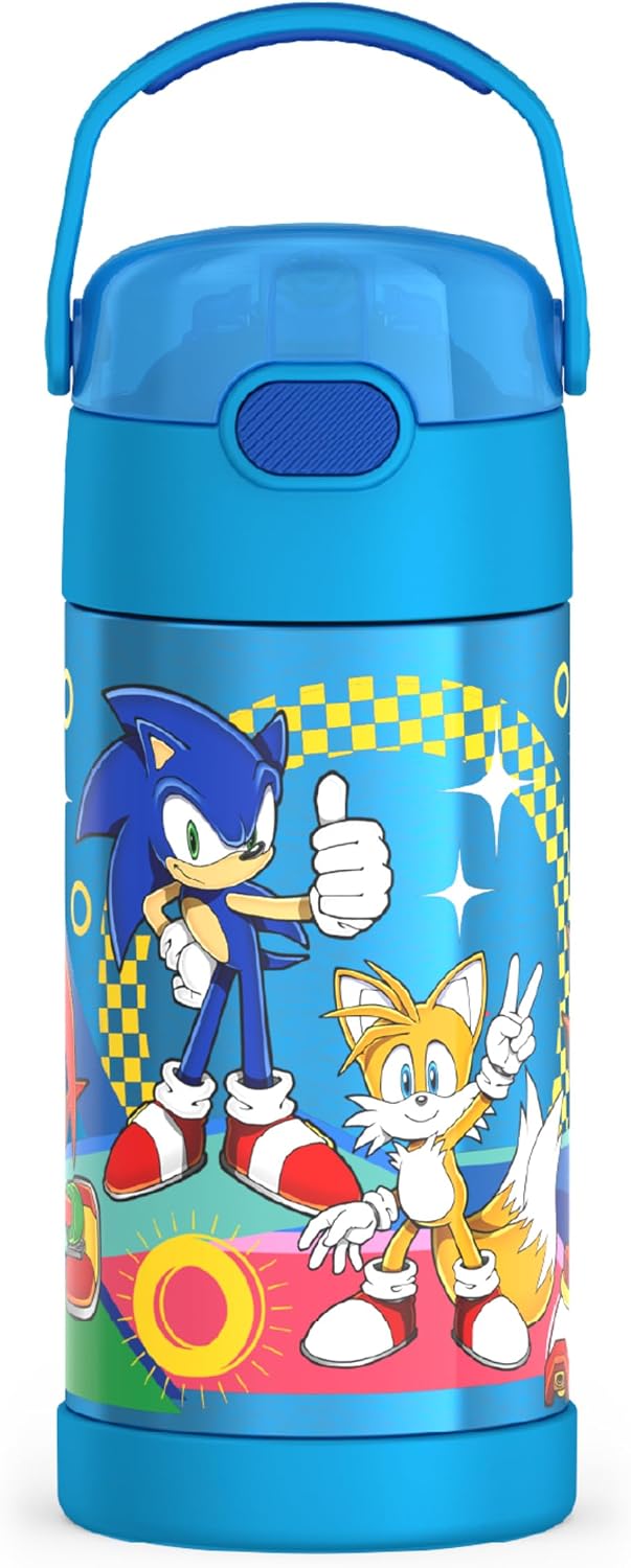 FUNTAINER Water Bottle with Straw, 12oz, Bluey - Colors B