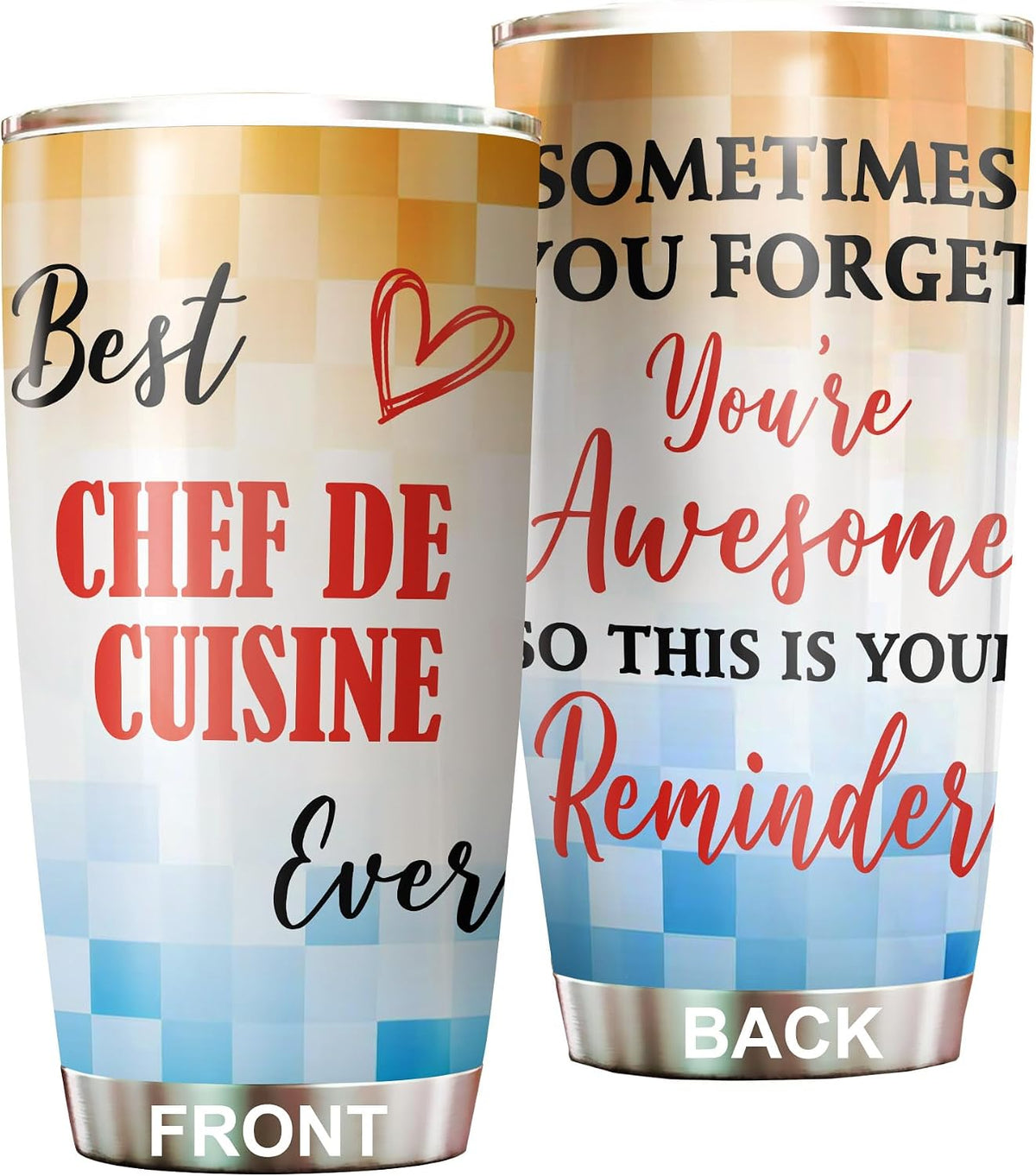 Best Caterer Ever Tumbler Stainless Steel 20oz, Office Gifts Women Men Work Friends Coworker, Driking Coffee Cup For Birthday Christmas - Colors P