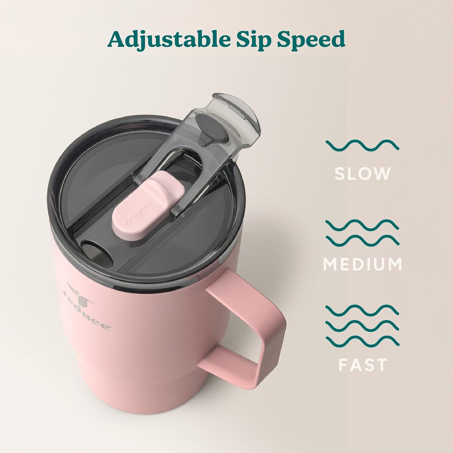 24 oz Hot1 Vacuum Insulated Mug for Hot Tea, Coffee and Other Hot Drinks - With Flo-Motion Lid and Handle, Single-Serve and Cupholder Friendly, Keeps Drinks Hot for up to 8 Hrs, Java
