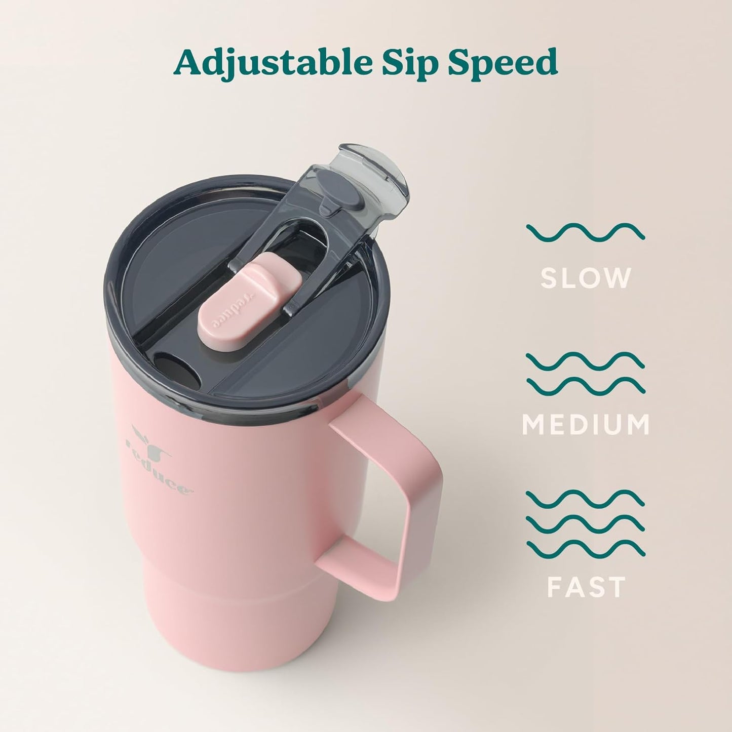 24 oz Hot1 Vacuum Insulated Mug for Hot Tea, Coffee and Other Hot Drinks - With Flo-Motion Lid and Handle, Single-Serve and Cupholder Friendly, Keeps Drinks Hot for up to 8 Hrs, Java