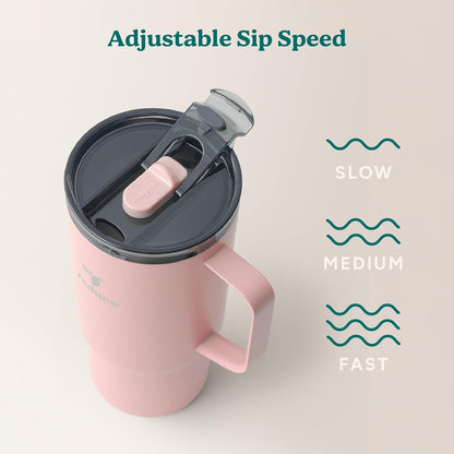 24 oz Hot1 Vacuum Insulated Mug for Hot Tea, Coffee and Other Hot Drinks - With Flo-Motion Lid and Handle, Single-Serve and Cupholder Friendly, Keeps Drinks Hot for up to 8 Hrs, Java