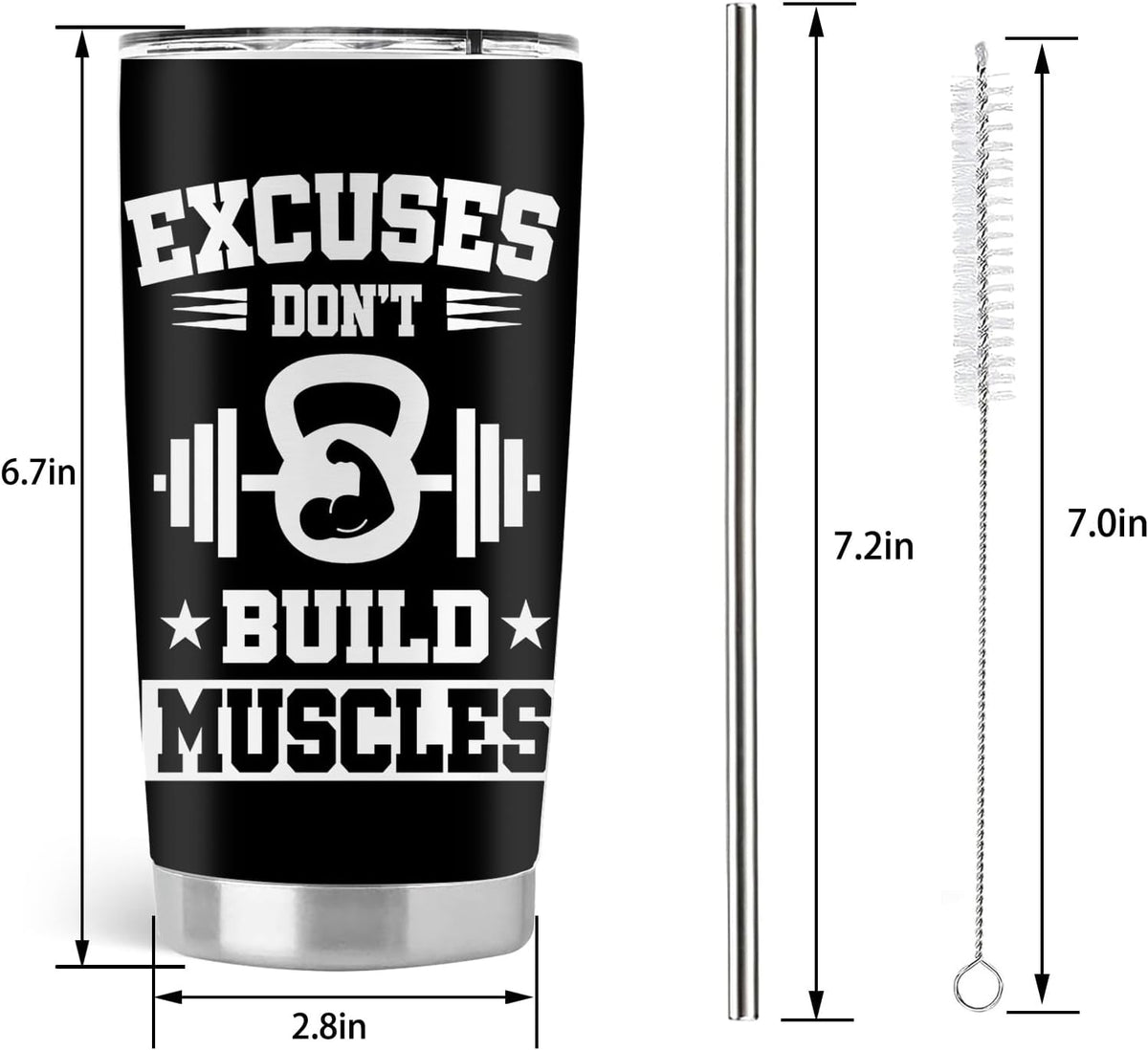 Gym Gifts for Women, Stainless Steel Insulated Tumbler 20oz