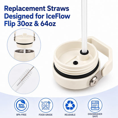 Replacement Straws for Stanley IceFlow Flip 30oz Tumbler Only