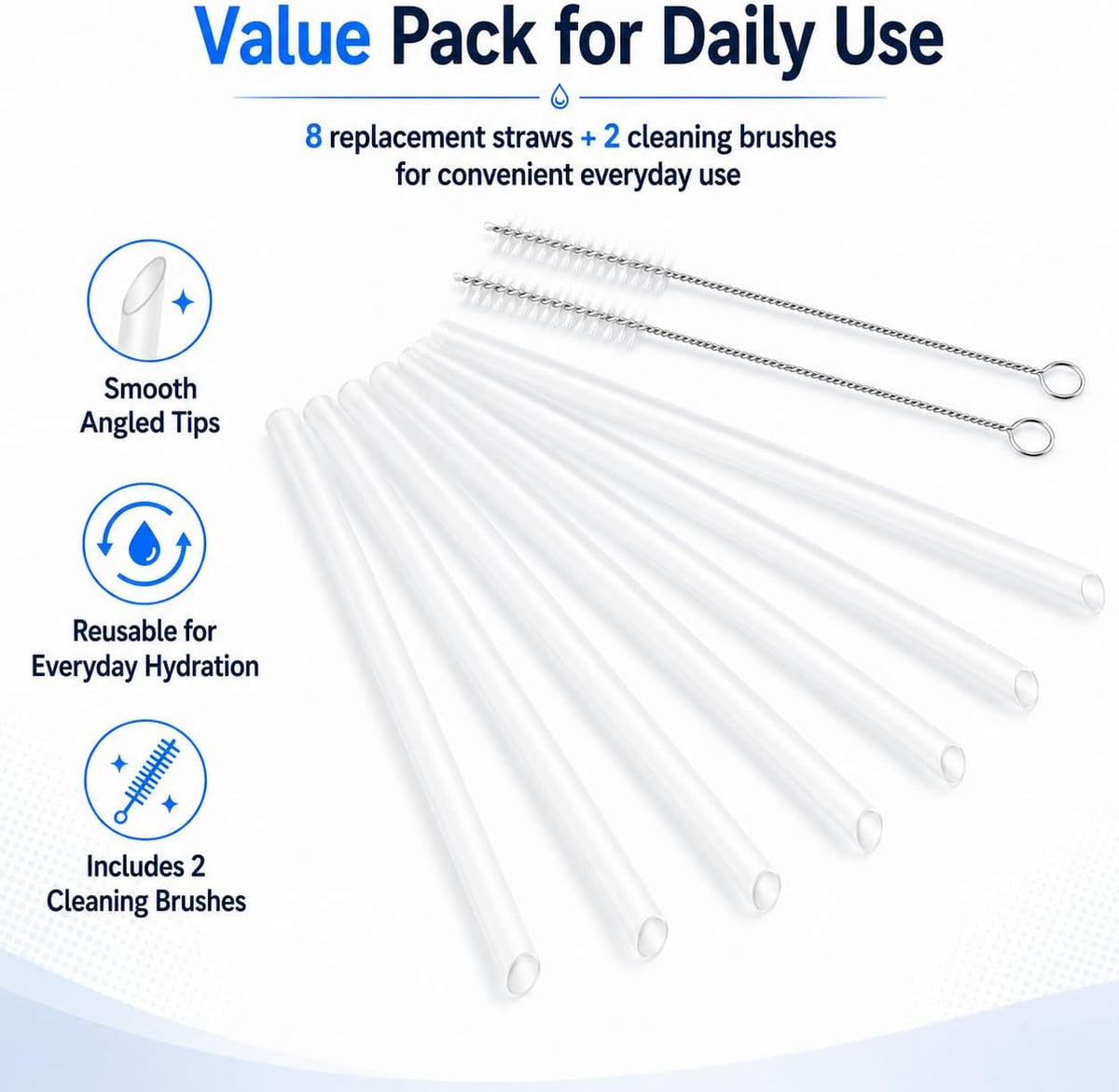 Replacement Straws for Stanley IceFlow Flip 30oz Tumbler Only