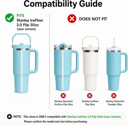 Replacement Straws for Stanley IceFlow Flip 30oz Tumbler Only