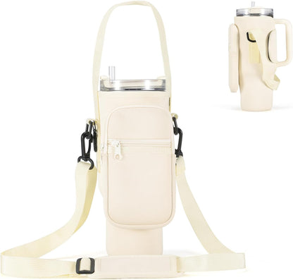 Water Bottle Carrier Bag for Stanley Cup 40/30oz with Phone Pockets