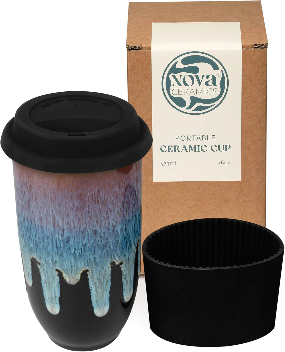 Coffee Tumbler – Travel Mug - On the Go Coffee Mug – Microwave & Dishwasher Safe Green Coffee Tumbler - Gifts For Women Men Him Her – 16oz – Monsoon