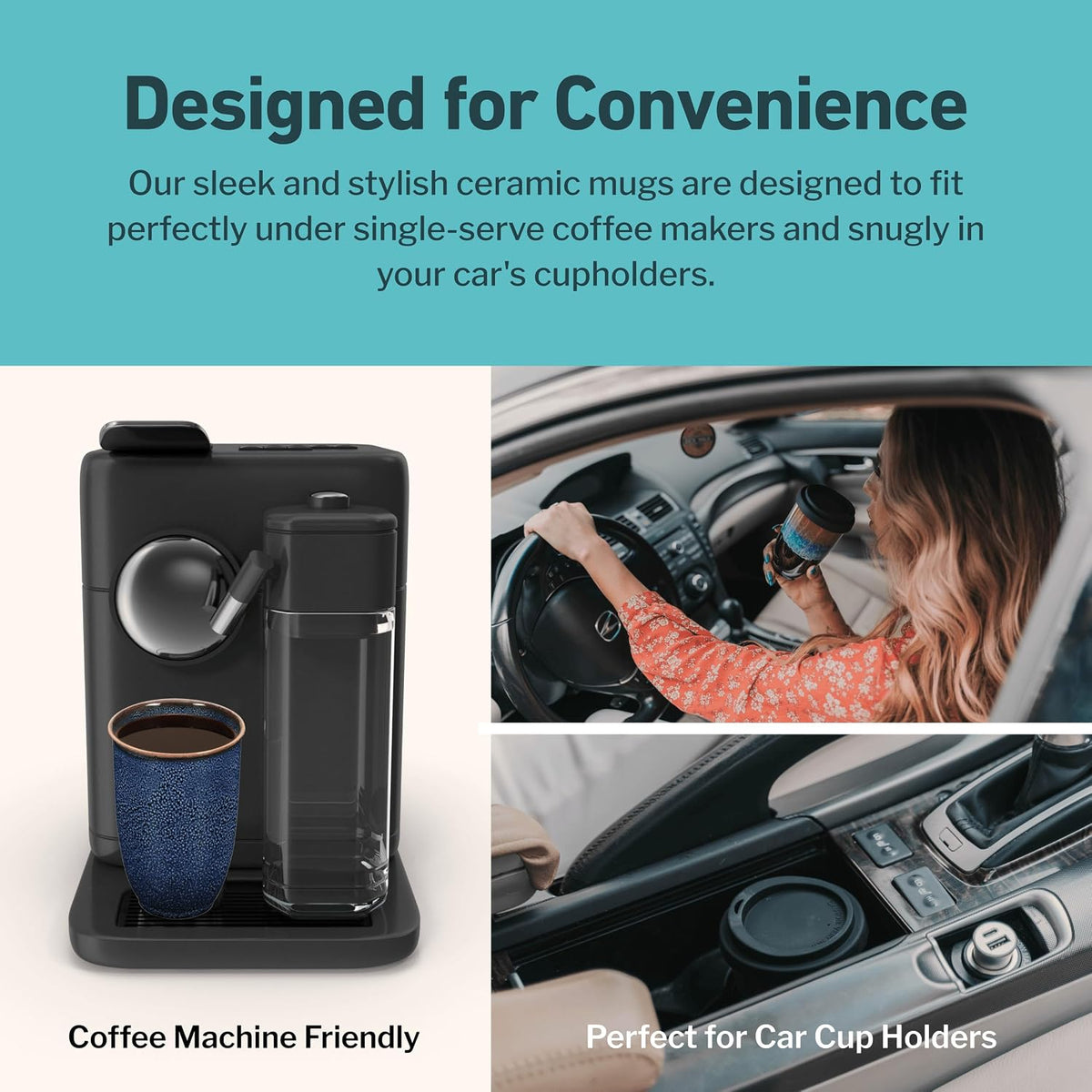 Coffee Tumbler – Travel Mug - On the Go Coffee Mug – Microwave & Dishwasher Safe Green Coffee Tumbler - Gifts For Women Men Him Her – 16oz – Monsoon
