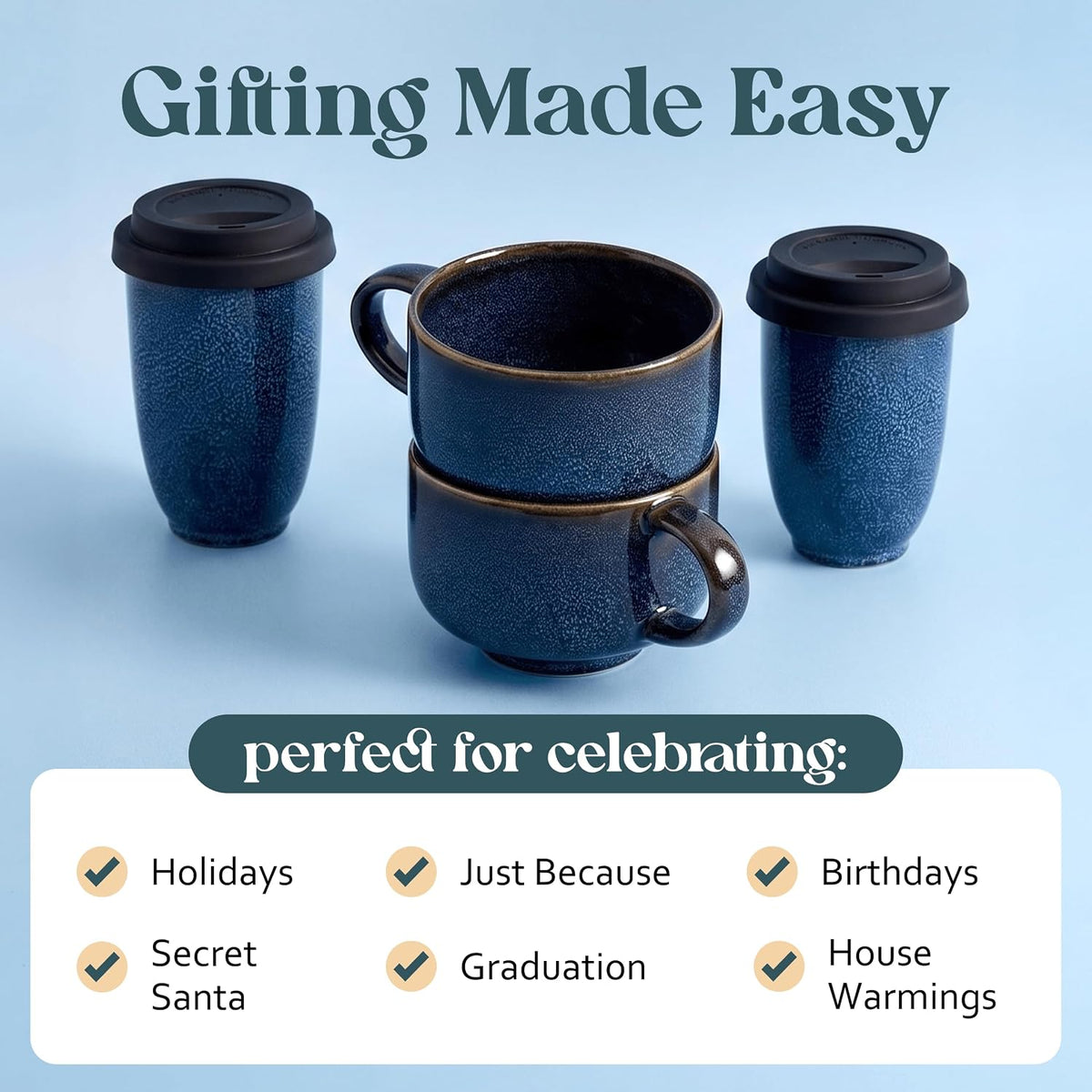 Coffee Tumbler – Travel Mug - On the Go Coffee Mug – Microwave & Dishwasher Safe Green Coffee Tumbler - Gifts For Women Men Him Her – 16oz – Monsoon