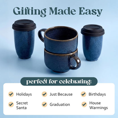 Coffee Tumbler – Travel Mug - On the Go Coffee Mug – Microwave & Dishwasher Safe Green Coffee Tumbler - Gifts For Women Men Him Her – 16oz – Monsoon