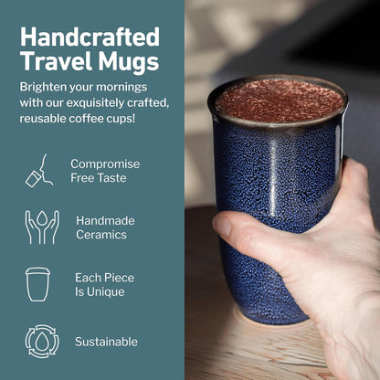 Coffee Tumbler – Travel Mug - On the Go Coffee Mug – Microwave & Dishwasher Safe Green Coffee Tumbler - Gifts For Women Men Him Her – 16oz – Monsoon