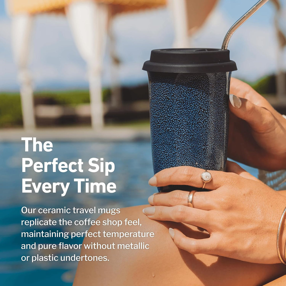 Coffee Tumbler – Travel Mug - On the Go Coffee Mug – Microwave & Dishwasher Safe Green Coffee Tumbler - Gifts For Women Men Him Her – 16oz – Monsoon
