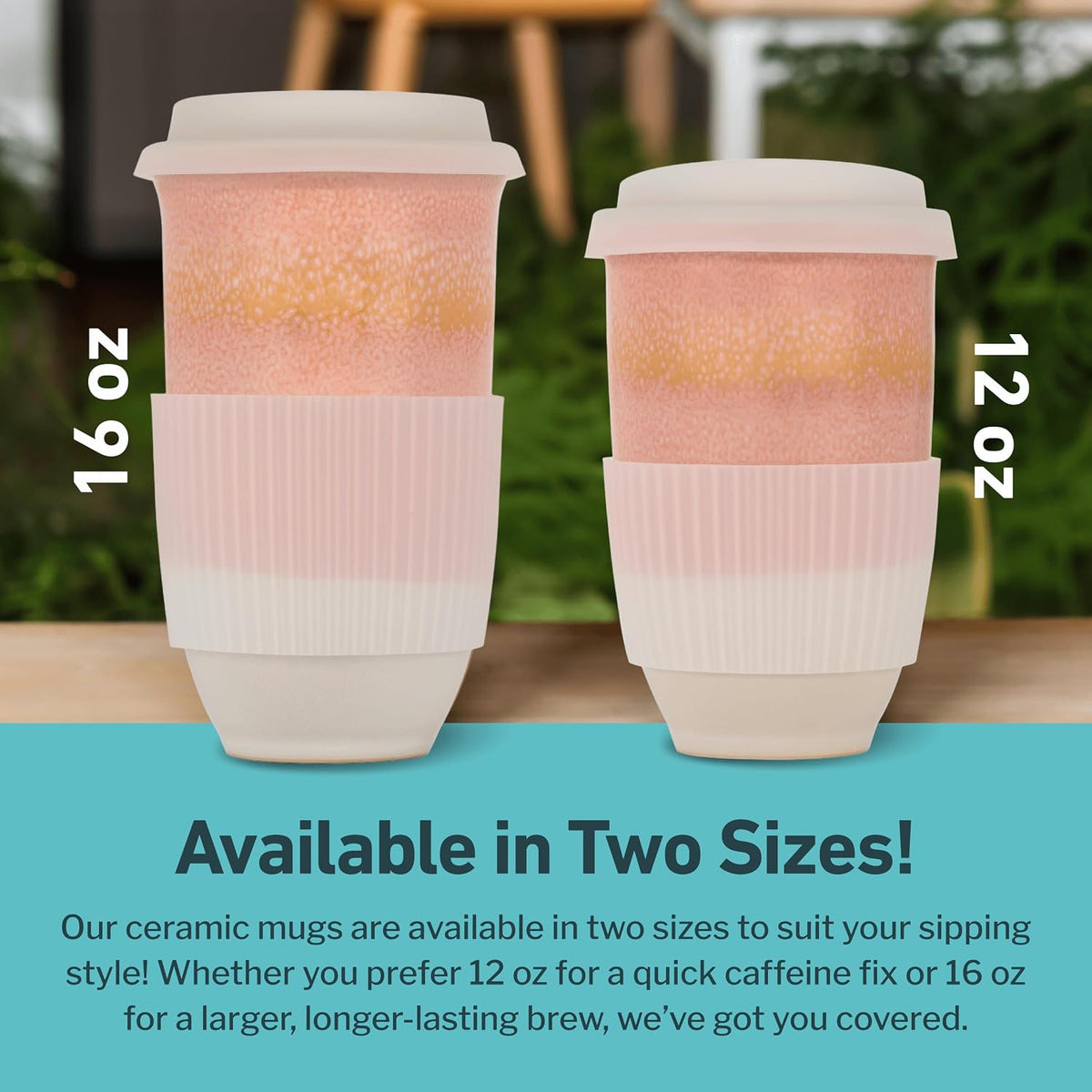 Coffee Tumbler – Travel Mug - On the Go Coffee Mug – Microwave & Dishwasher Safe Green Coffee Tumbler - Gifts For Women Men Him Her – 16oz – Monsoon