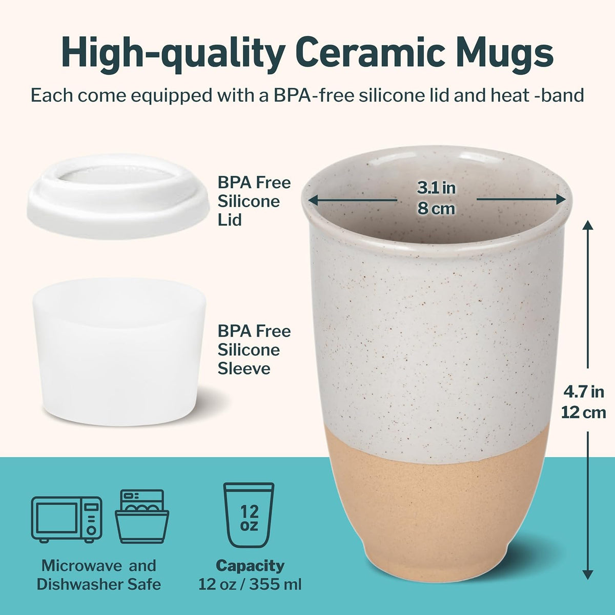 Coffee Tumbler – Travel Mug - On the Go Coffee Mug – Microwave & Dishwasher Safe Green Coffee Tumbler - Gifts For Women Men Him Her – 16oz – Monsoon